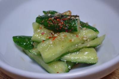 たたききゅうりの甘酢あえ