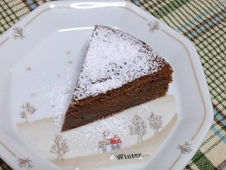 砂糖も小麦粉も使わない胡桃生チョコレートケーキ