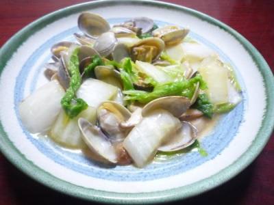 白菜のあさりあんかけ