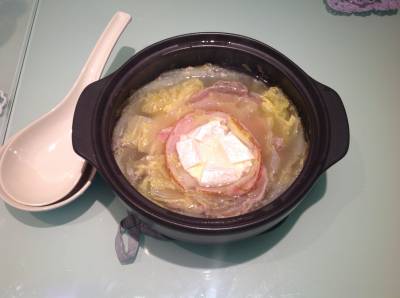 白菜と豚肉のチーズ鍋