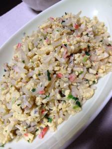 シャキシャキもやしのチャーハン風