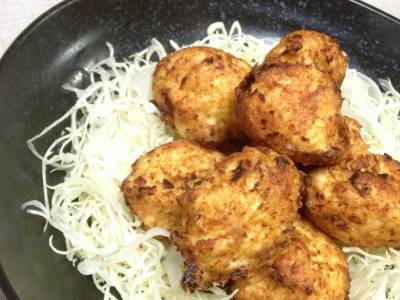 キャベツと豆腐のフワフワ揚げ