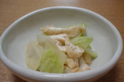 キャベツと揚げの煮びたし