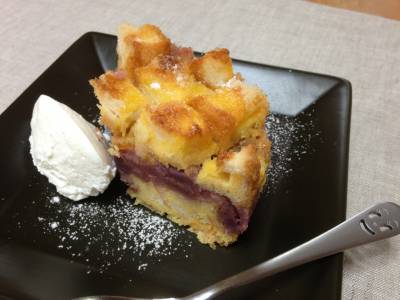 さつまいもとオレンジマーマレードのパンプディング