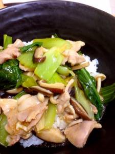 豚薄切り肉とチンゲンサイの中国風蒸し煮