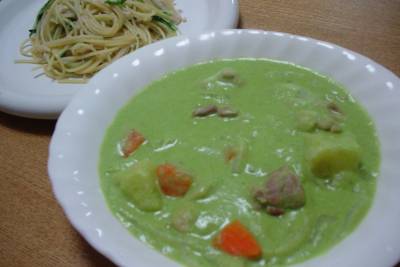 かぶの葉たっぷりグリーンシチュー