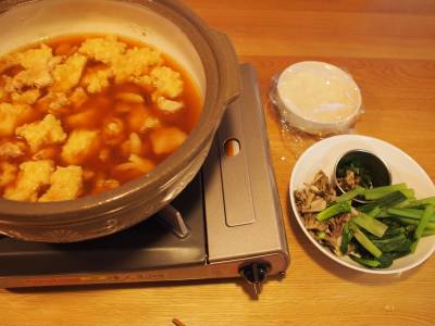 豆腐だんごのとろろ鍋