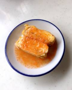 厚焼き卵のにんじんあんかけ