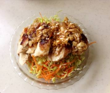 蒸し鶏のパリパリ焼き