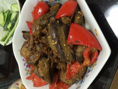 なすと豚肉のしぎ焼き