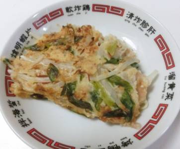 もやしと豆腐の韓国風お好み焼き