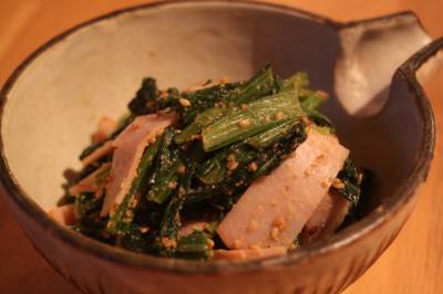 小松菜のごま酢あえ