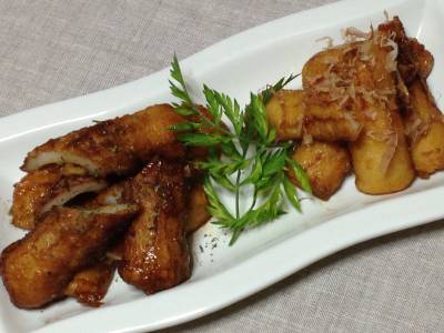 焼きちくわの甘辛ソース