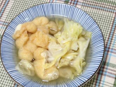 春キャベツと油揚げのサッと煮