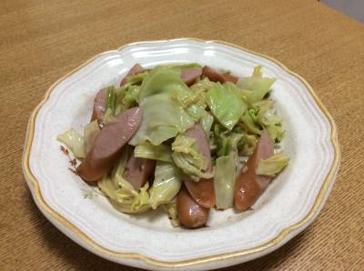 豚とキャベツのアンチョビ焼きそば