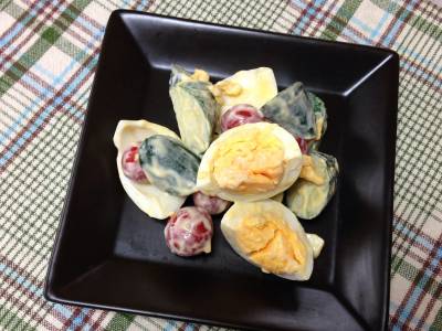 ゆで卵のわさびマヨネーズサラダ