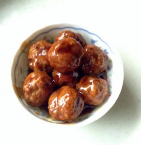 肉だんごのケチャップあん