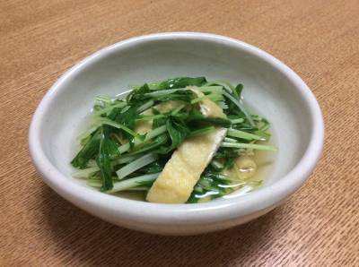 お揚げと菜っぱの炊いたん