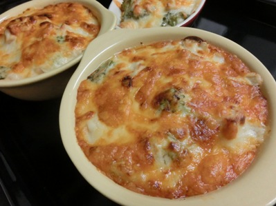 ブロッコリーと豚ひき肉のグラタン