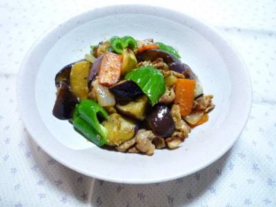 夏野菜のみそ炒め