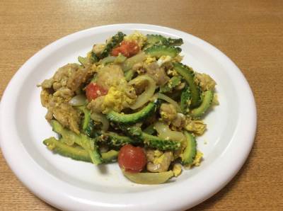 ゴーヤーのカレー炒め