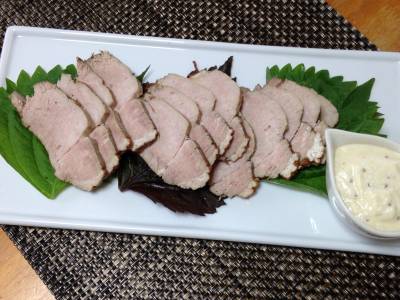 ゆで豚の豆腐ソース