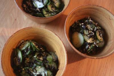 ひじきときゅうりの酢の物