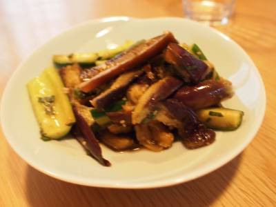 なすと青じそのナムル