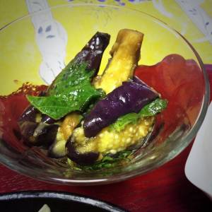 なすと青じそのナムル