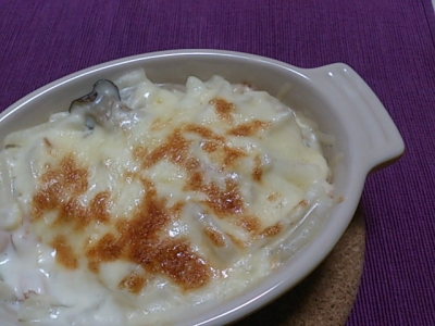 ハムと大根の牛乳グラタン