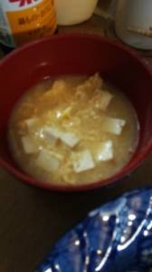 豆腐かきたまみそ汁