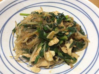 ささ身と春雨のオイスターソース炒め