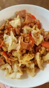 キャベツ卵炒め