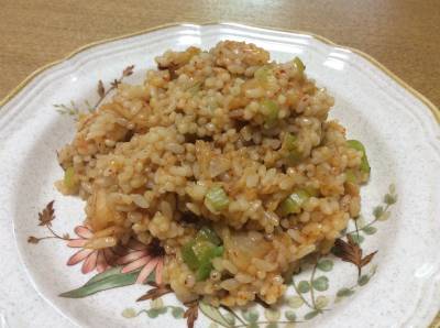 こんにゃくキムチチャーハン