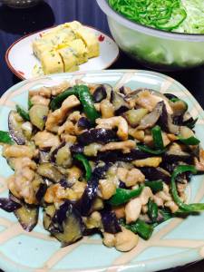 鶏肉となすのスタミナ炒め