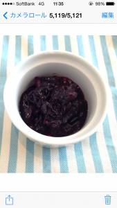 ブルーベリーのコンフィチュール