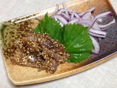 あじのごま漬け