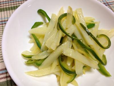 じゃがいもとピーマンのシャキシャキ炒め