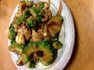 ゴーヤーのにんにくみそチャンプルー