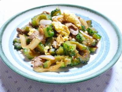 ゴーヤーのにんにくみそチャンプルー