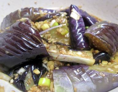 揚げなすの中国風南蛮漬け