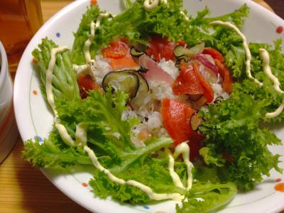 ピクルスとサーモンのサラダずし