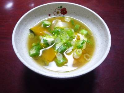 かぼちゃとチーズのみそスープ