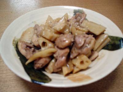 鶏肉とれんこんの田舎煮
