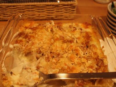 里芋と鶏肉のグラタン