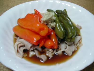 ピーマンと豚肉のしぐれ煮