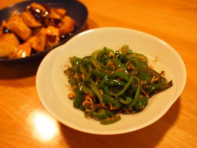 ピーマンのちりめんじゃこ炒め