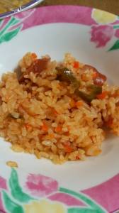 ピザソースのパエリヤ