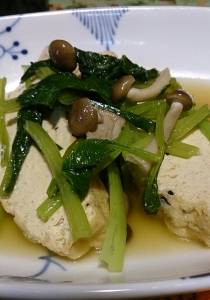 小松菜とがんもの含め煮