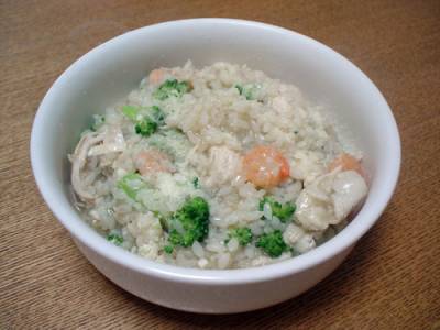 えびとブロッコリのリゾット